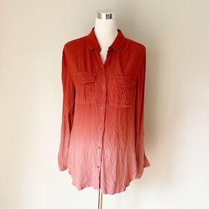 Dear John Ombre Button Down Shirt Size M fits like S
